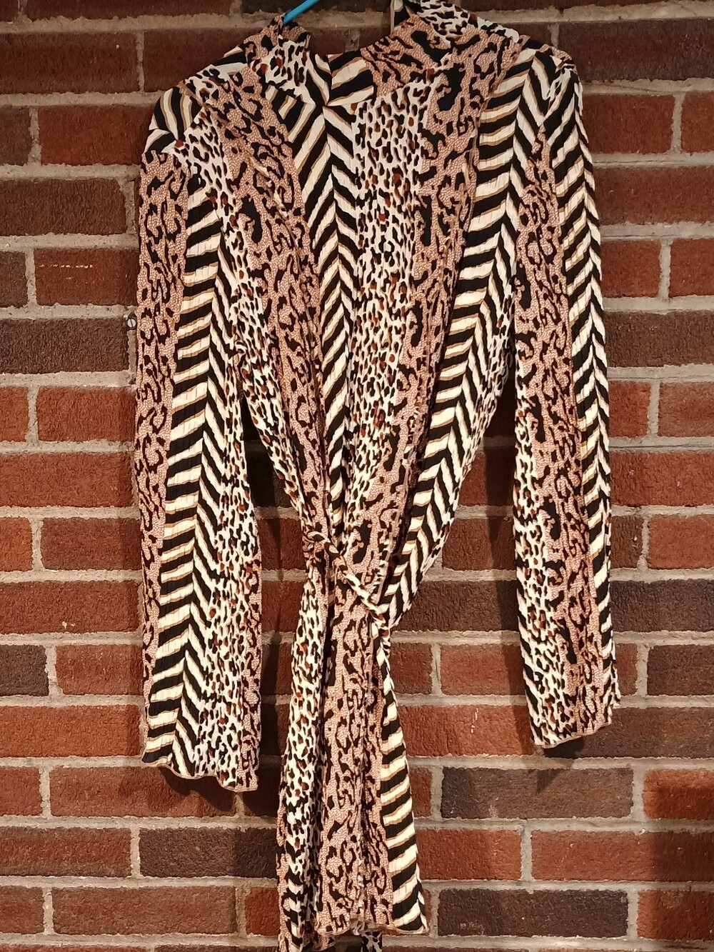 Nanushka Yai Garannimal 60s Pleat Dress Size Small NWT animal Print